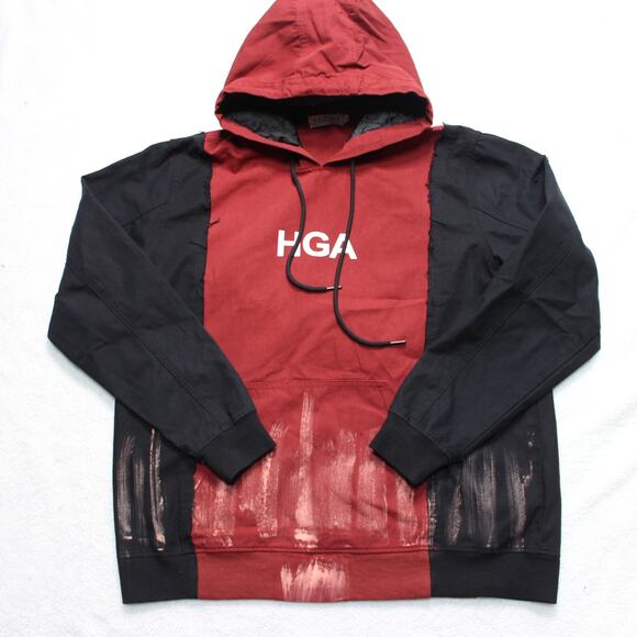 Native Supply HGA Hoodie - Red & Black Colorblock, Size L - Picture 1 of 6